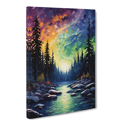 Northern Lights Impressionism - No Frame Print