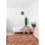 Tapis décoratif en laine noué à la main de conception unique 5 pi 8 po x 6 pi 1 po Denko Ivoire