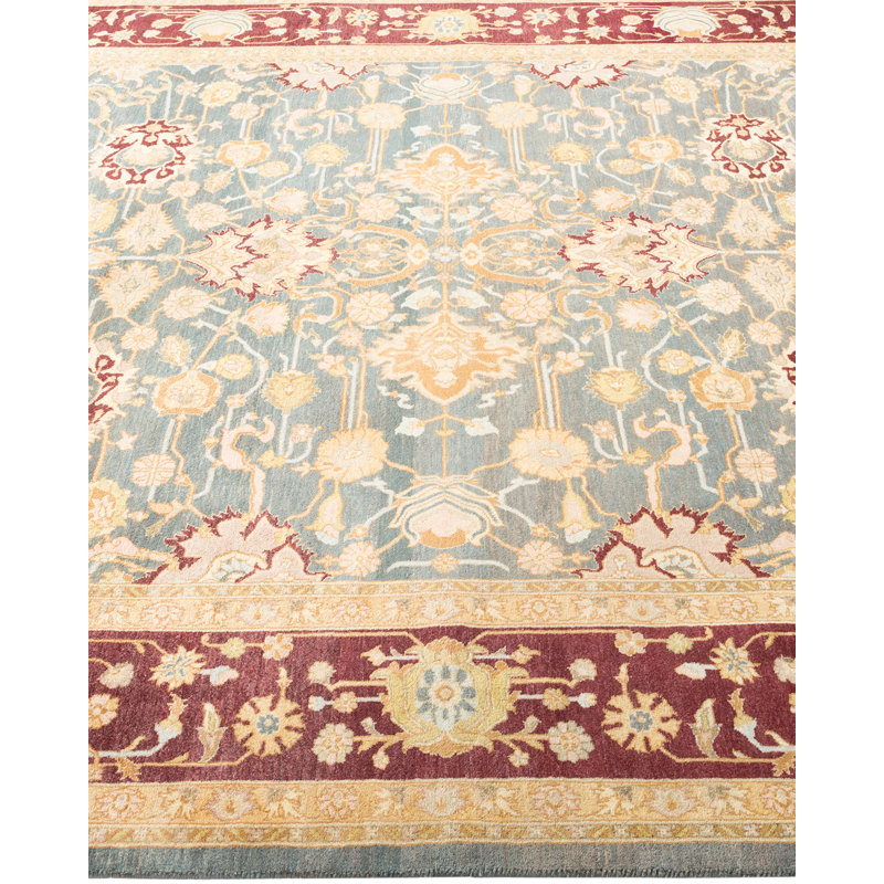Keenan One-of-a-Kind Hand-Knotted New Age 6'1" x 9'1" Wool Area Rug in Beige