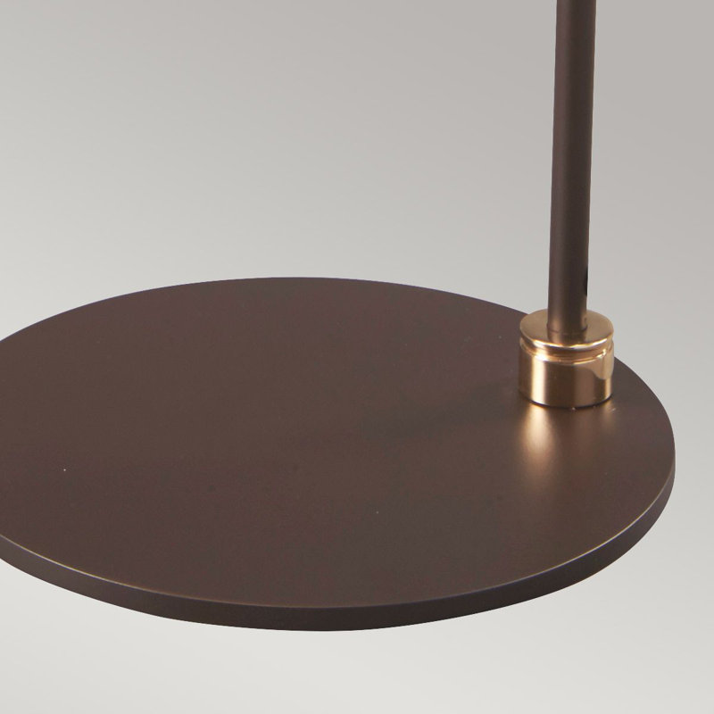 Santistevan Metal Desk Lamp, Brown/Polished Brass