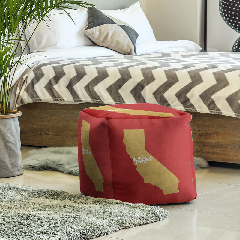 Repose-pieds cubes san francisco sports, Rouge / Jaune