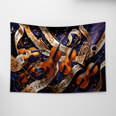 Music Musical Instruments Collection Wall Tapestry
