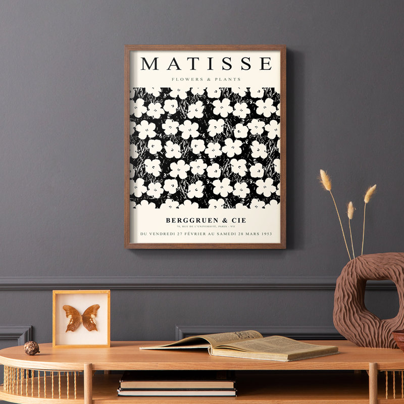 Matisse CCV, reproduction encadrée - bois massif, Brun, H 20 po x l 16 po