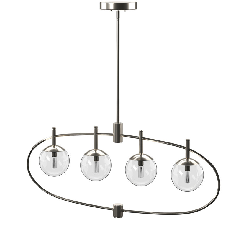 Dechen 4 - Light Kitchen Island Pendant, Polished Nickel