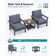 Reata HDPE 2-Person Conversation Set With Double-Tier Side Table and Cusions