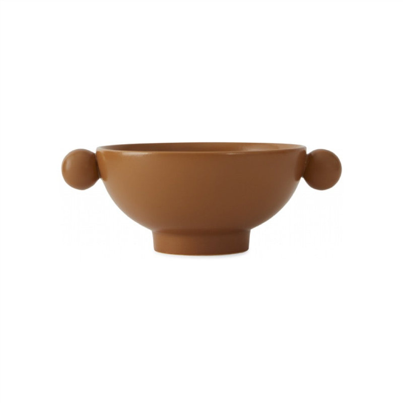Inka Stoneware Dessert Bowl, Caramel