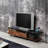 Elling Walnut & Black Finish TV Stand