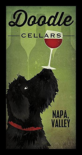 « black doodle cellars napa valley » par ryan fowler, impression encadrée