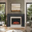 Modern Ember Everly Wood Fireplace Mantel Surround Kit in White | 56" x 42" Opening | 54"-1607769751-1607769755