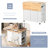 White Kitchen Storage With Power Plug, Movable Drop Leaf & Wine Shelving - Cart Connector, Expandable Stand-723387232