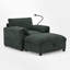 Fauteuil d'appoint rembourré avec repose-pieds avec rangement-343178772