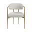 Fauteuil en chenille et or Zayn Beige (ensemble de 2)