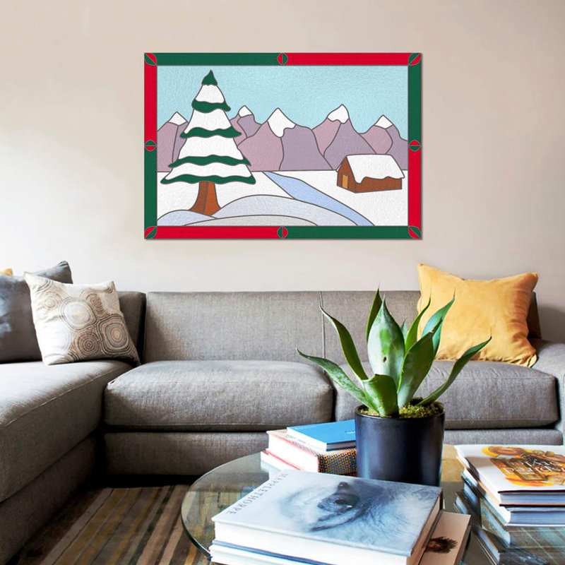 « snowy terrain » par "5by5collective, reproduction d’impression sur toile tendue, H 8 po x l 12 po x P 0,75 po, Pas de tapis