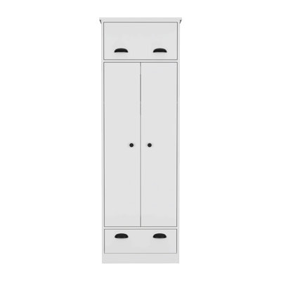 Armoire avec 1 tiroir et 1 tiroir à charnières avec poignées pour la maison