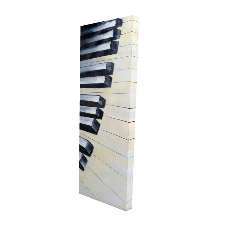Piano sur toile bleue - Élégante décoration murale de chambre à coucher