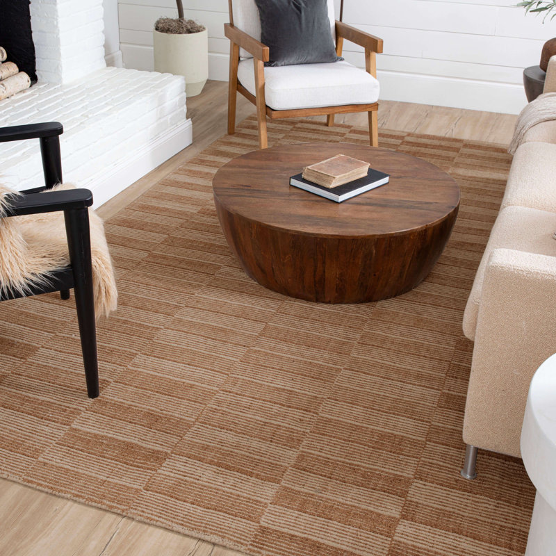 Karastan Rugs Broken Stripe Flint Area Rug, Rectangle 8' x 10', Tan