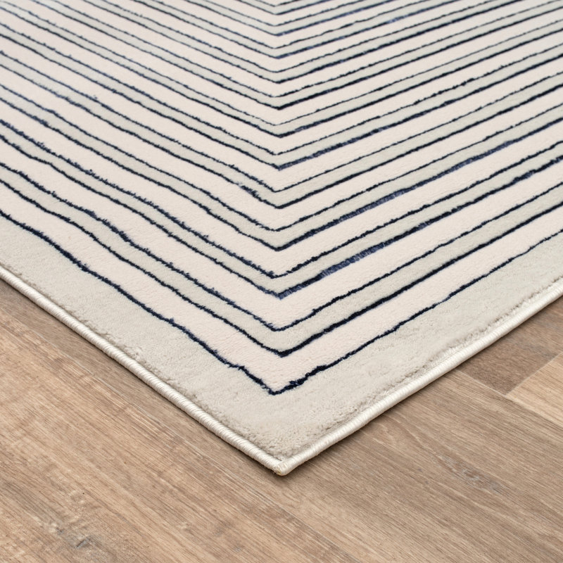 Monaco Series Abrstract Black/Gray/Ivory/Beige Area Rug, Rectangle 7'9" x 10'2"