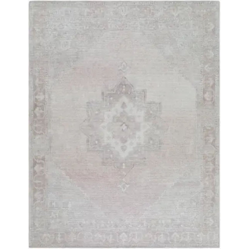 Thalen Handmade Rug, Pink/Ivory/Brown/Taupe, Rectangle 2' x 3'