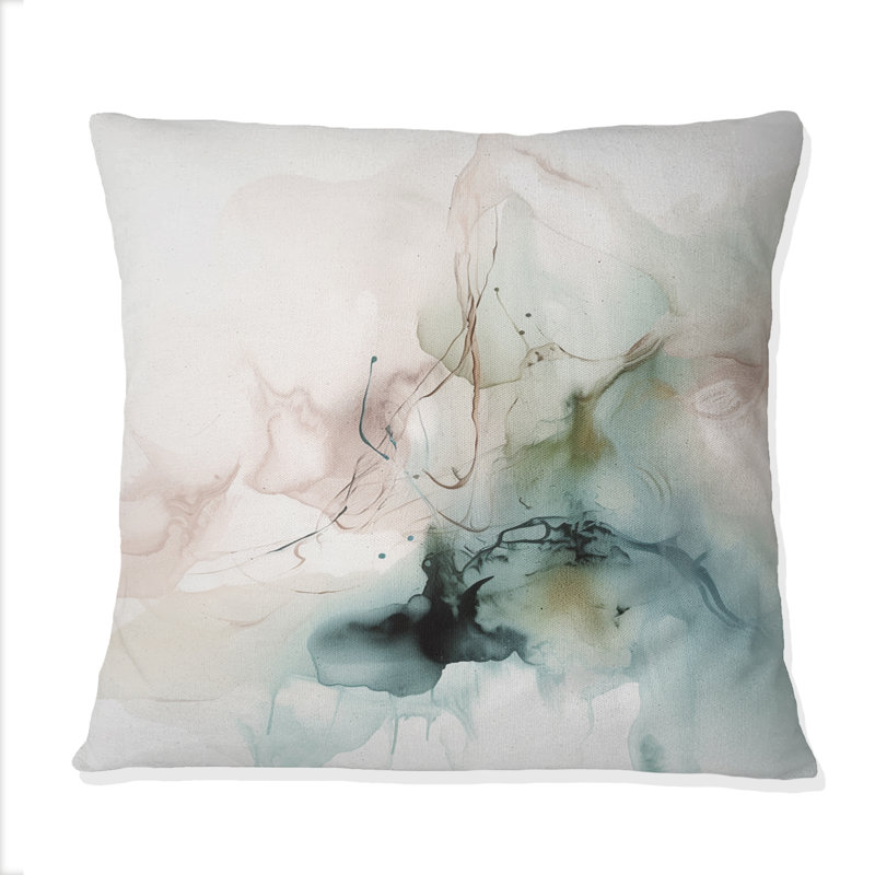 Coussin Green and Cream Essence Of Modernity III - Abstract Marble