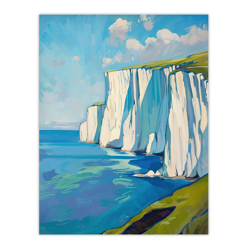 Cliffs of Dover Coastal Landscape Painting Wall Art Print