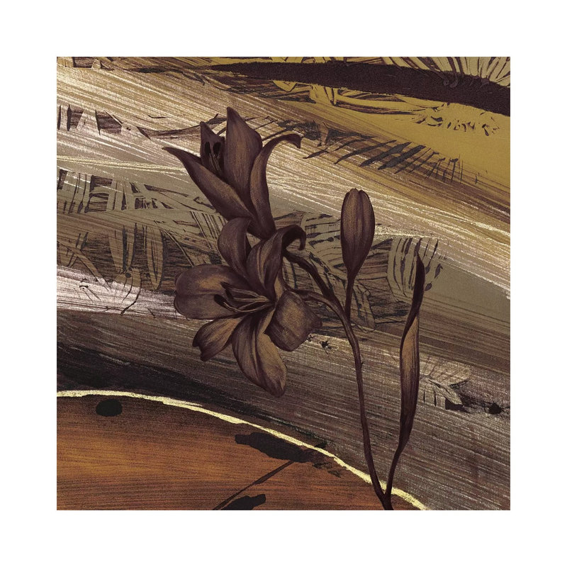 Fleurs D'or by Anne Brochard - Wrapped Canvas Gallery-Wrapped Canvas Giclée, 30.48 cm H x 30.48 cm W