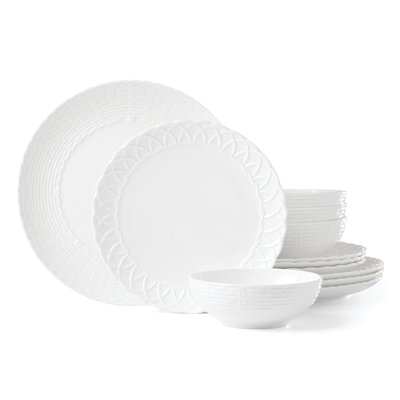 Wicker Creek 12-Piece Dinnerware Set