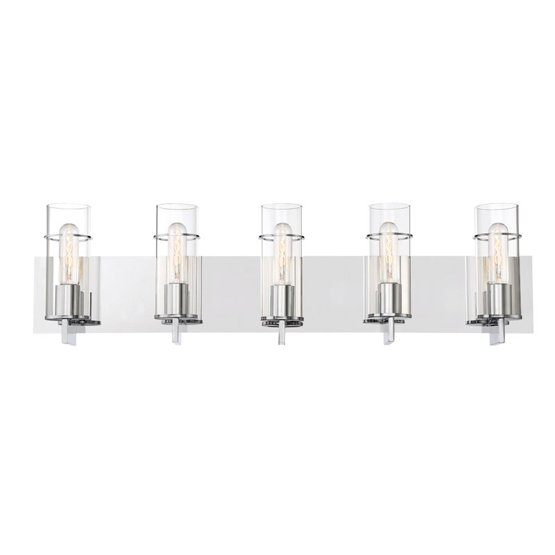 Éclairage pour salle de bain 5 lumières Pista, Chrome