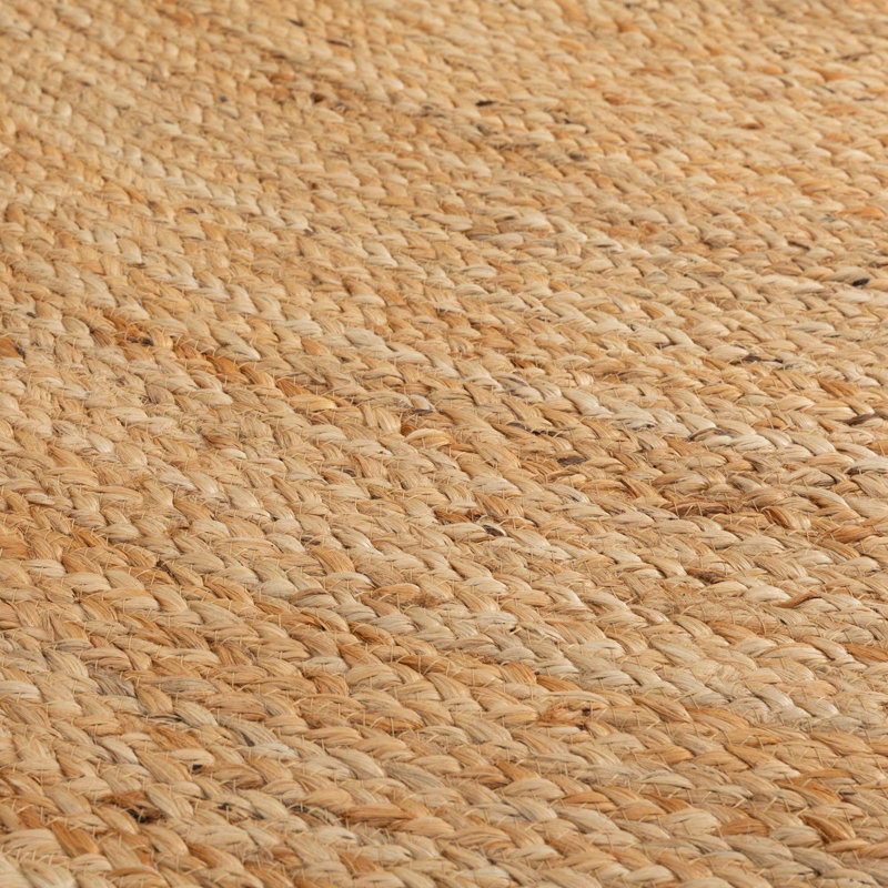 Alvertia Geometric Shapes Jute / Sisal Braided Area Rug, Rectangle 80 x 150cm