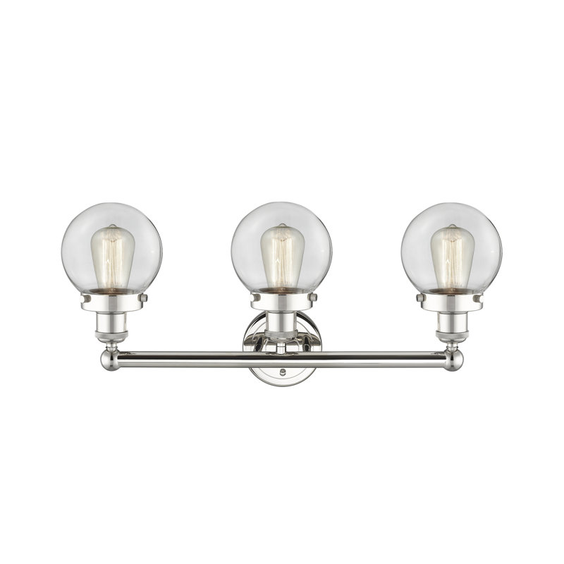 Alphonsa 3 - Light Dimmable Vanity Light, Clear, Polished Nickel
