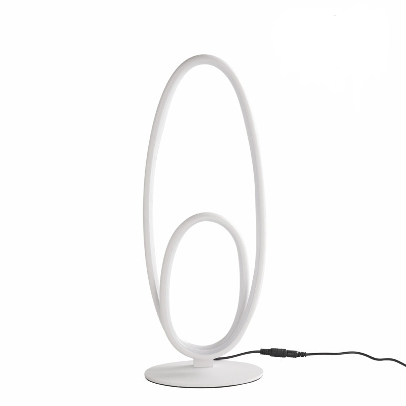 Lampe de table à DEL moderne pour chambre à coucher et maison, Blanc