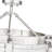 Hickmon 6-Light Semi-Flush with Hammered Water Glass Shade-417447608