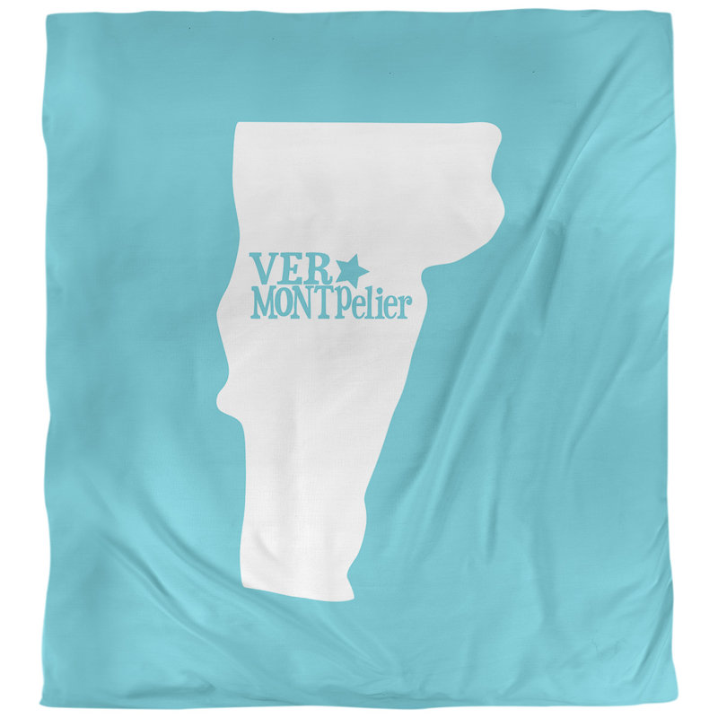 Housse de couette réversible simple montpelier vermont, Housse de couette pour grand lit, Bleu sarcelle, Microfibre
