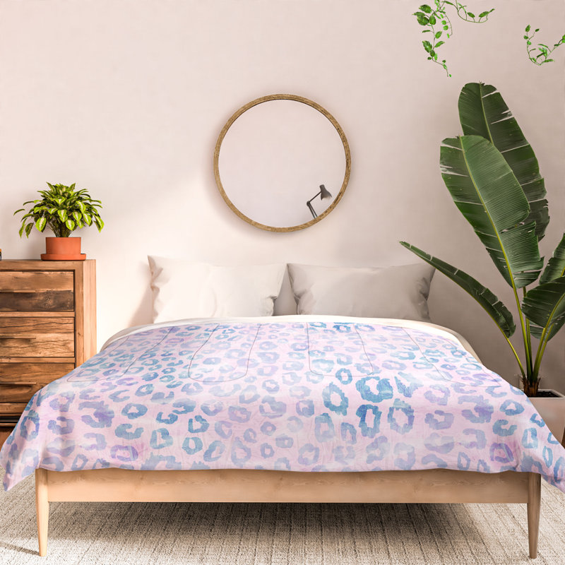 Schatzi Cotton Channel Animal Print Comforter, King Comforter +  2 King Shams