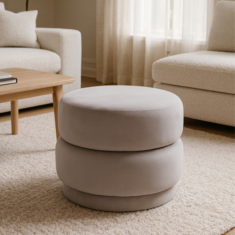 Manufactured Wood Accent Stool, Mink