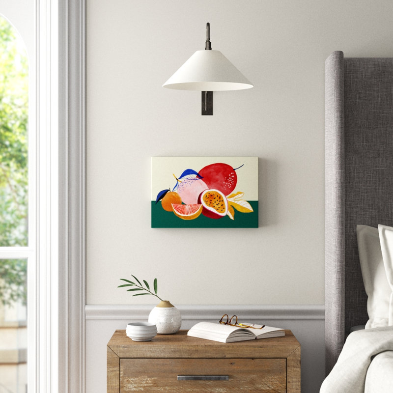 «Modern Colorful Fruit Still Life», reproduction d'art sur toile tendue, H 12 po x l 18 po x P 1,25 po