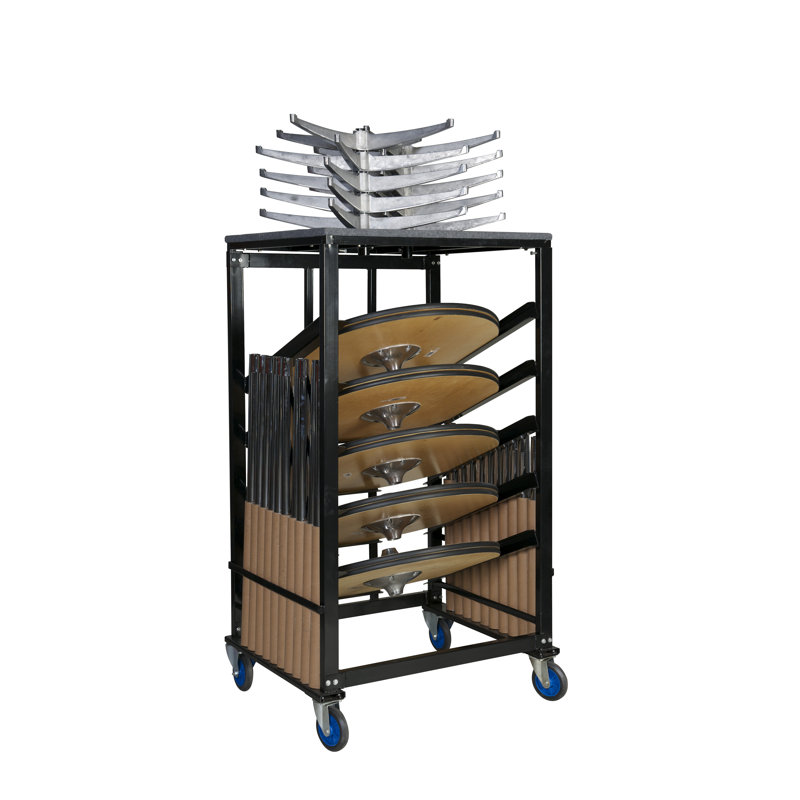 Black Steel 76" High Capacity Cocktail Table Dolly