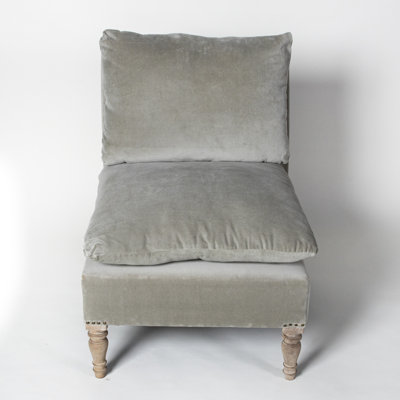 Fauteuil d'appoint performance en velours gris foncé