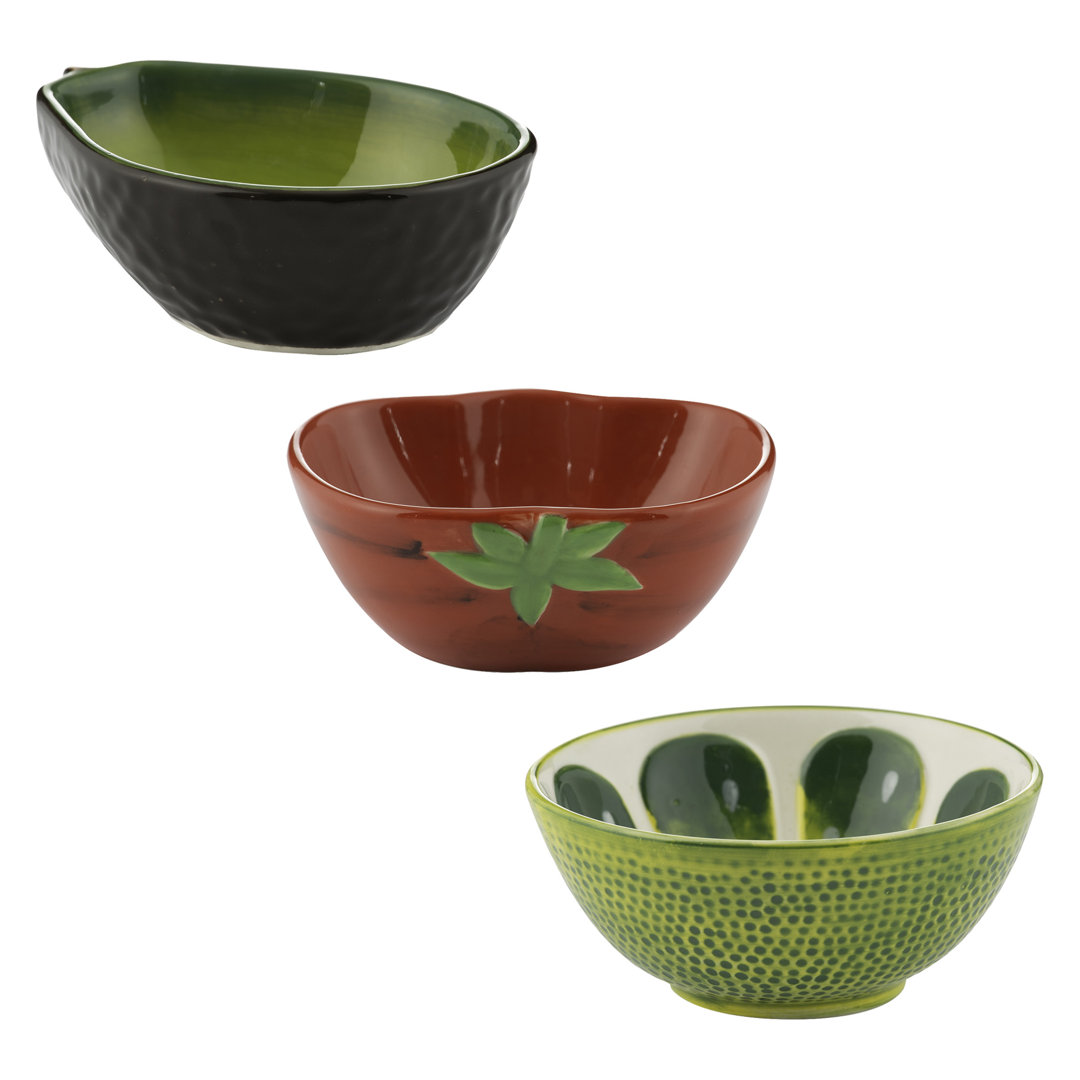 World Foods 3 Piece Dip Bowls Set