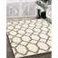 Tapis contemporain ivoire / brun-780154423