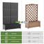 Outdoor Metal Rectangular Individual Planter Box with Trellis for Climbing Plants