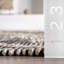 Tapis beige en jute / coton touffeté à la main Foley-574097448