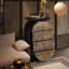 Armoire décorative en noyer à quatre tiroirs-1081560317