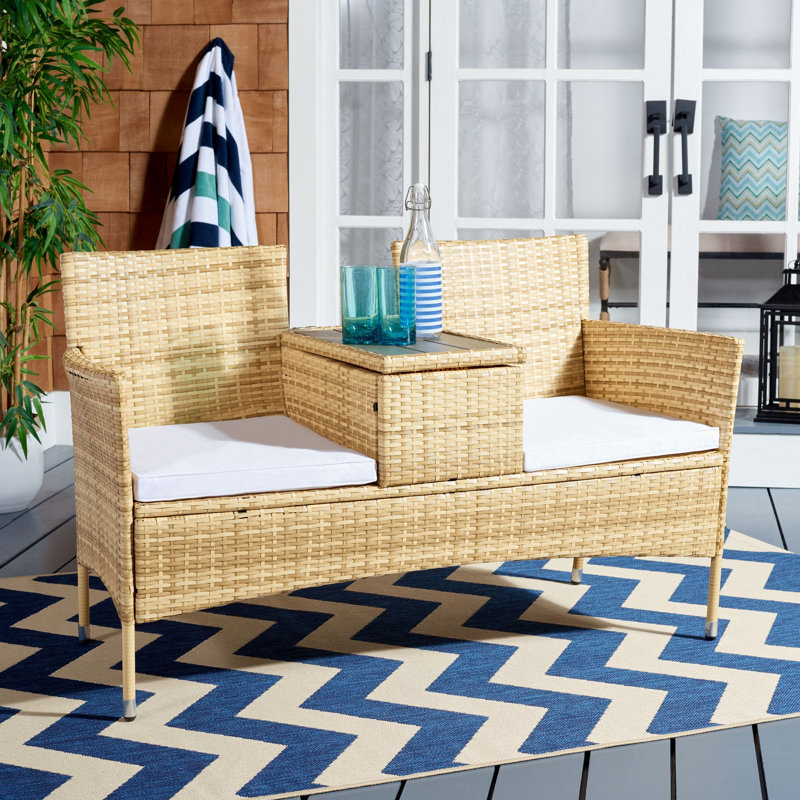 Causeuse avec coussins Pay, Naturel