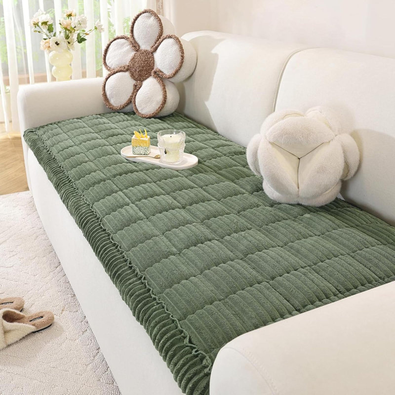 Housse de canapé pour chien lavable, housses de canapé pour animal de compagnie pour canapé, housse de canapé modulaire souple et pelucheuse en forme de L, protecteur de canapé épais pour animaux de compagnie, tapis pour chien avec pattes pour canapé et canapé
