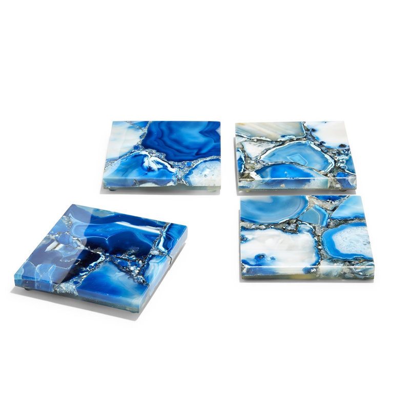 Ensemble de sous-verres carrés 4 pièces