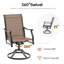Outdoor PVC-coated polyester Swivel Dining Armchair-445989714