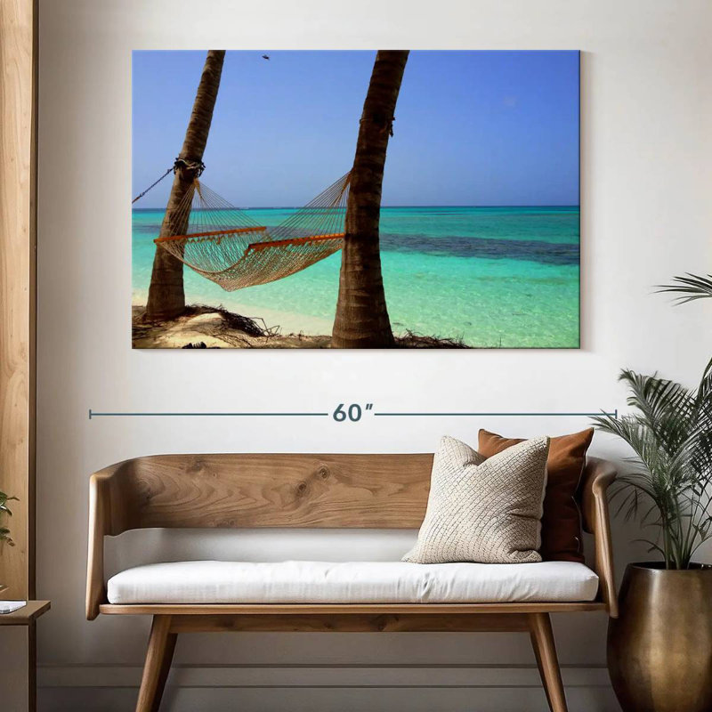 Plage tropicale paisible Gillard, H 34 po x l 51 po