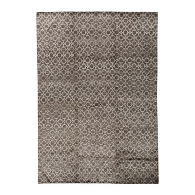 Tapis gris noué à la main