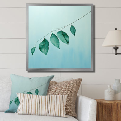 Bleu sarcelle Tranquility Leaf Impression I