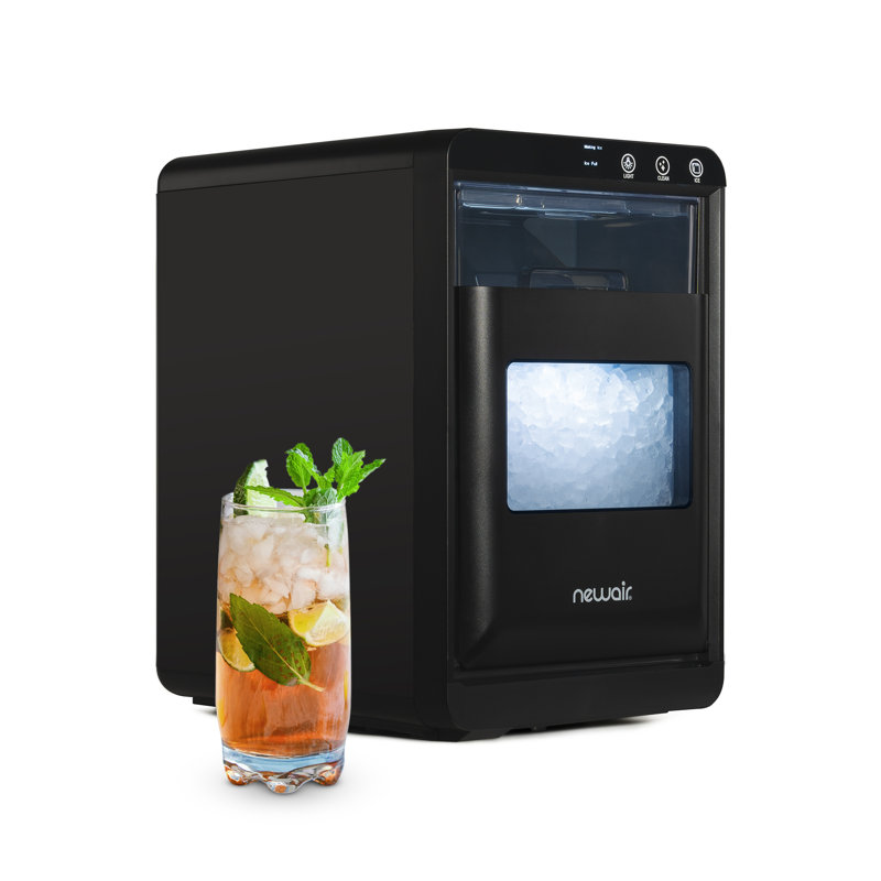 Newair 44lbs Nugget Ice Maker Black Stainless Steel